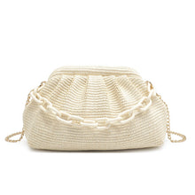 Load image into Gallery viewer, Solana Raffia Clutch Bag (Ivory)