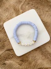 Load image into Gallery viewer, Personalized Heishi Antique Gold Letter Bracelets (14 color options)
