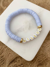 Load image into Gallery viewer, Personalized Heishi Antique Gold Letter Bracelets (14 color options)