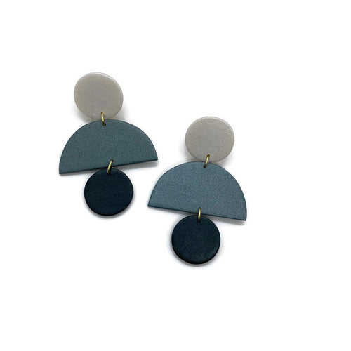 Two Tone Clay Drop Earrings
