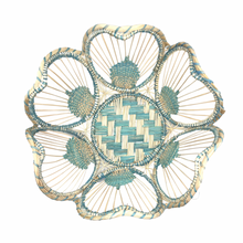 Load image into Gallery viewer, Seafoam Blue Flora Weave Basket
