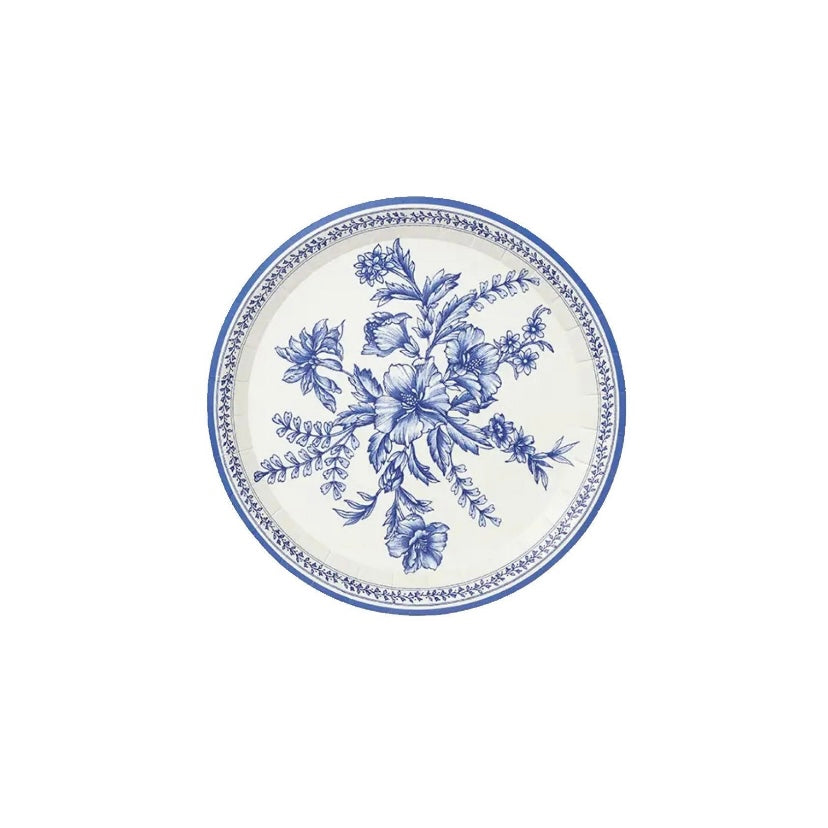 French Toile Small Paper Party Plates (10 per Pack)