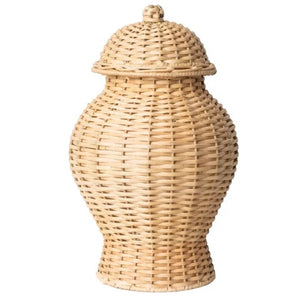 Round Wicker Ginger Jars - (Two Sizes Available)
