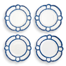 Load image into Gallery viewer, Blue Bamboo Touch Accent Plates (Set of 4)