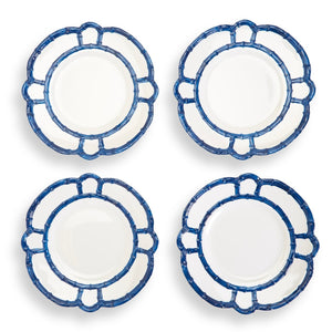 Blue Bamboo Touch Accent Plates (Set of 4)