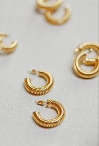 Gold Coil Hoop Earrings (Last ones!)