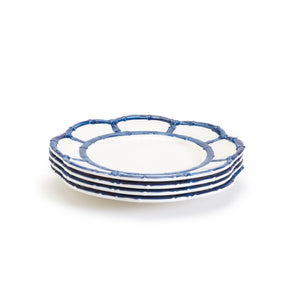 Blue Bamboo Touch Accent Plates (Set of 4)