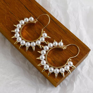 Pearl Spiked Earrings
