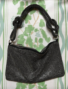 Knotted Rhinestone Bag (Black)