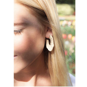 Rattan Hoop Earrings