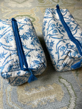Load image into Gallery viewer, Block Print Cosmetic Bags - Vine Leaf (Set of 2)