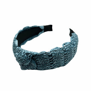 Scalloped Raffia Topknot Headbands (4 Color Options)