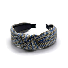 Load image into Gallery viewer, Blue Neutral Wave Topknot Headband