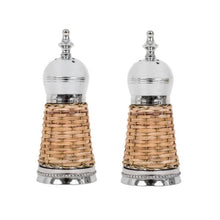 Load image into Gallery viewer, Basketweave Salt &amp; Pepper Shakers