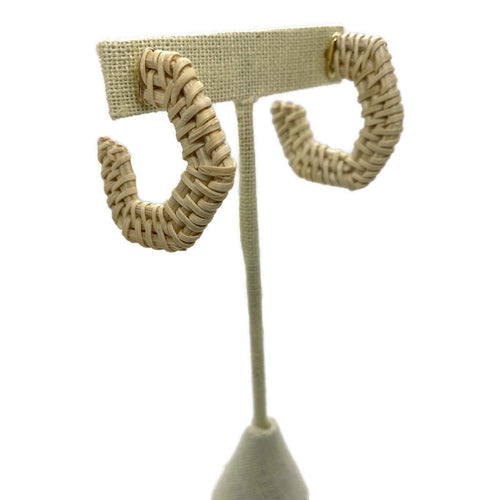 Rattan Hoop Earrings