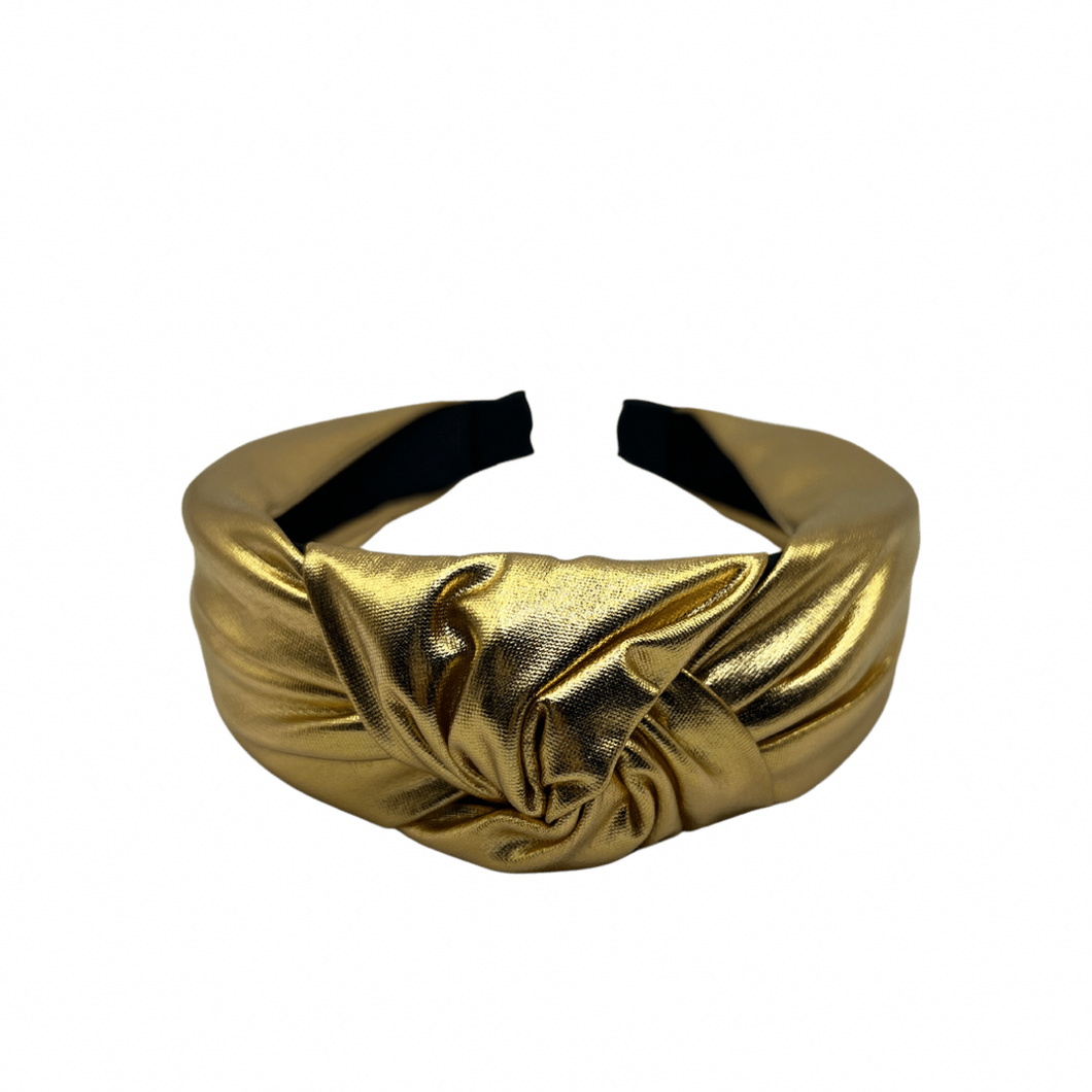 Metallic Gold Topknot Headband