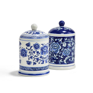 Chinoiserie Linen Candles (2 Color Options)