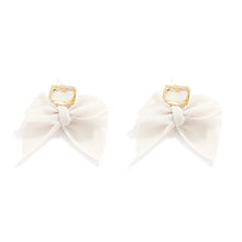 Load image into Gallery viewer, Crystal Ivory Bow Earrings