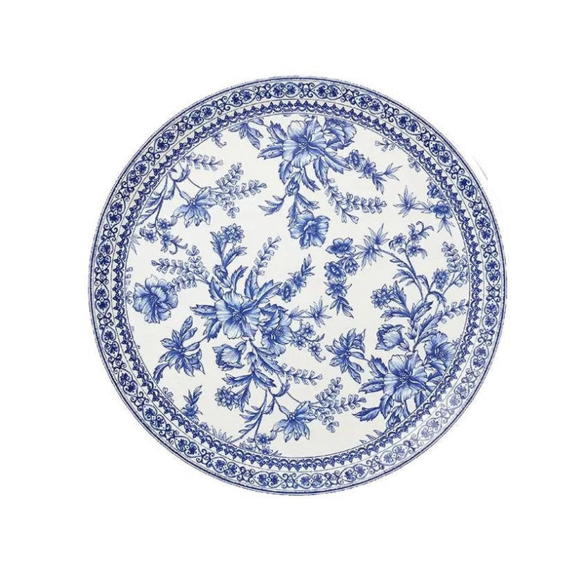 French Toile Paper 9" Party Plates (10 per Pack)