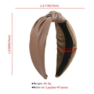 Soft Vegan Leather Topknot Headbands (4 Color Options)