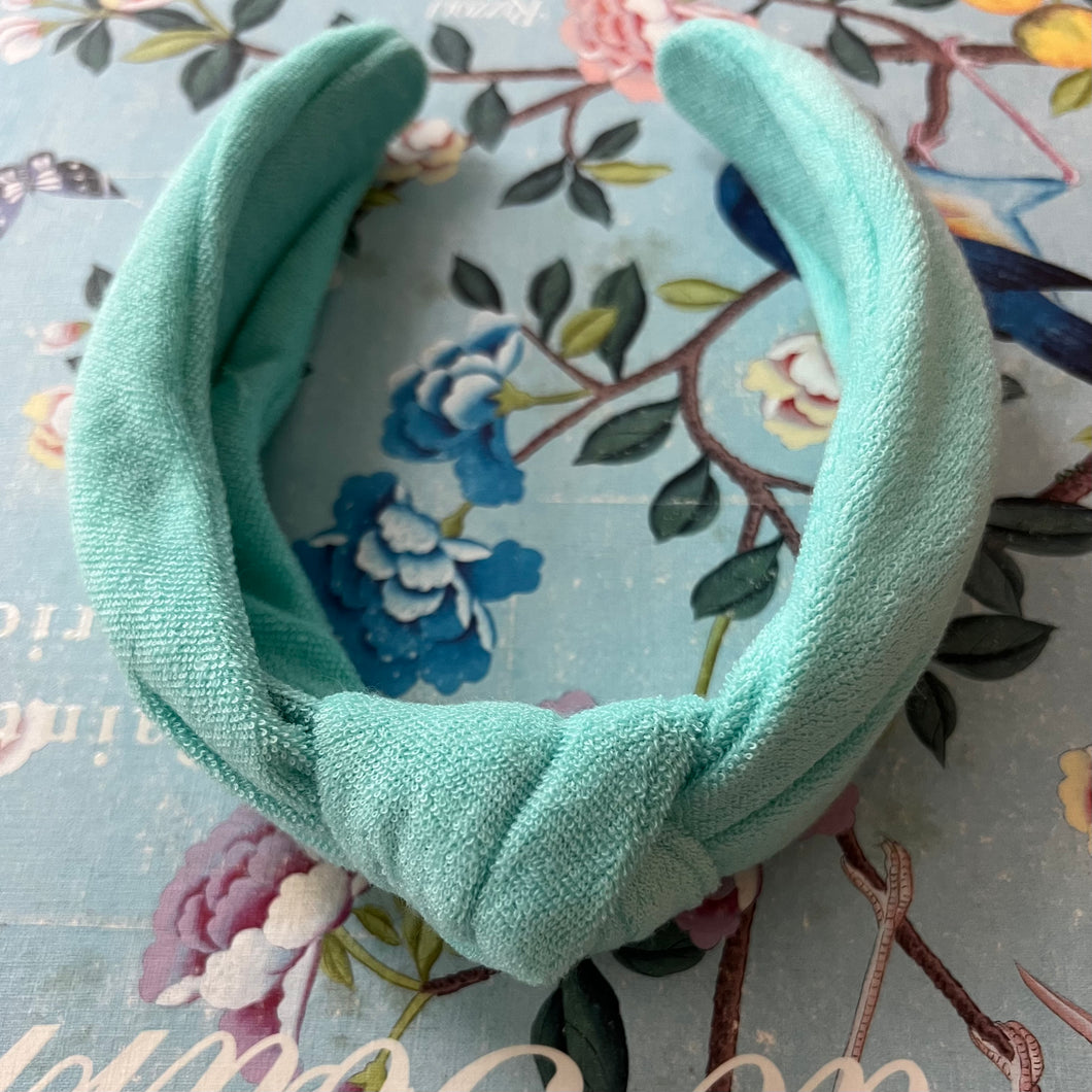 Terry Cloth Topknot Headbands (10 Color Options)