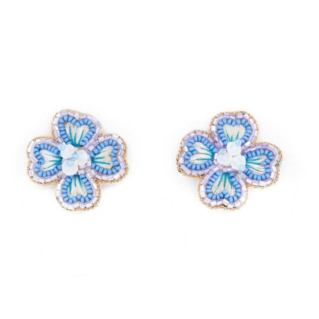 Periwinkle Flower Stud Earrings