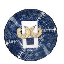 Load image into Gallery viewer, Rattan Hoop Earrings