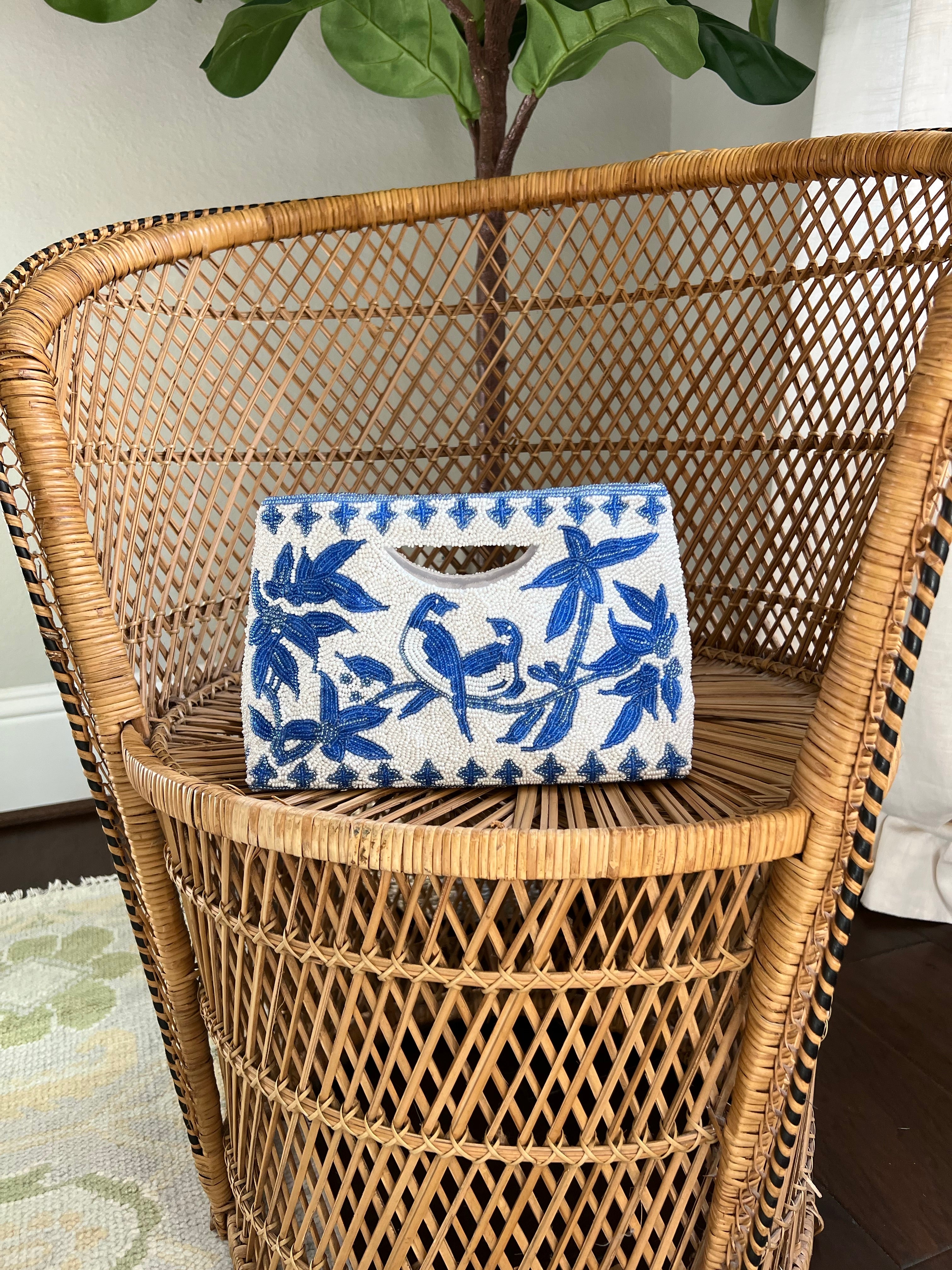 Lily Beaded Handle Clutch (Made to Order)