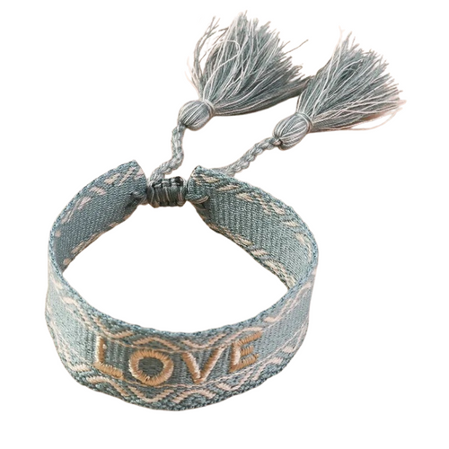 Love Tassel Bracelet (Teal)