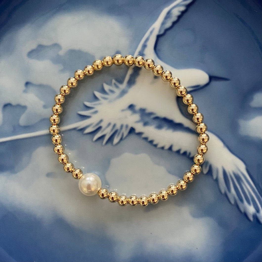 Pearl 14K Gold Filled Bracelet (Custom Order)