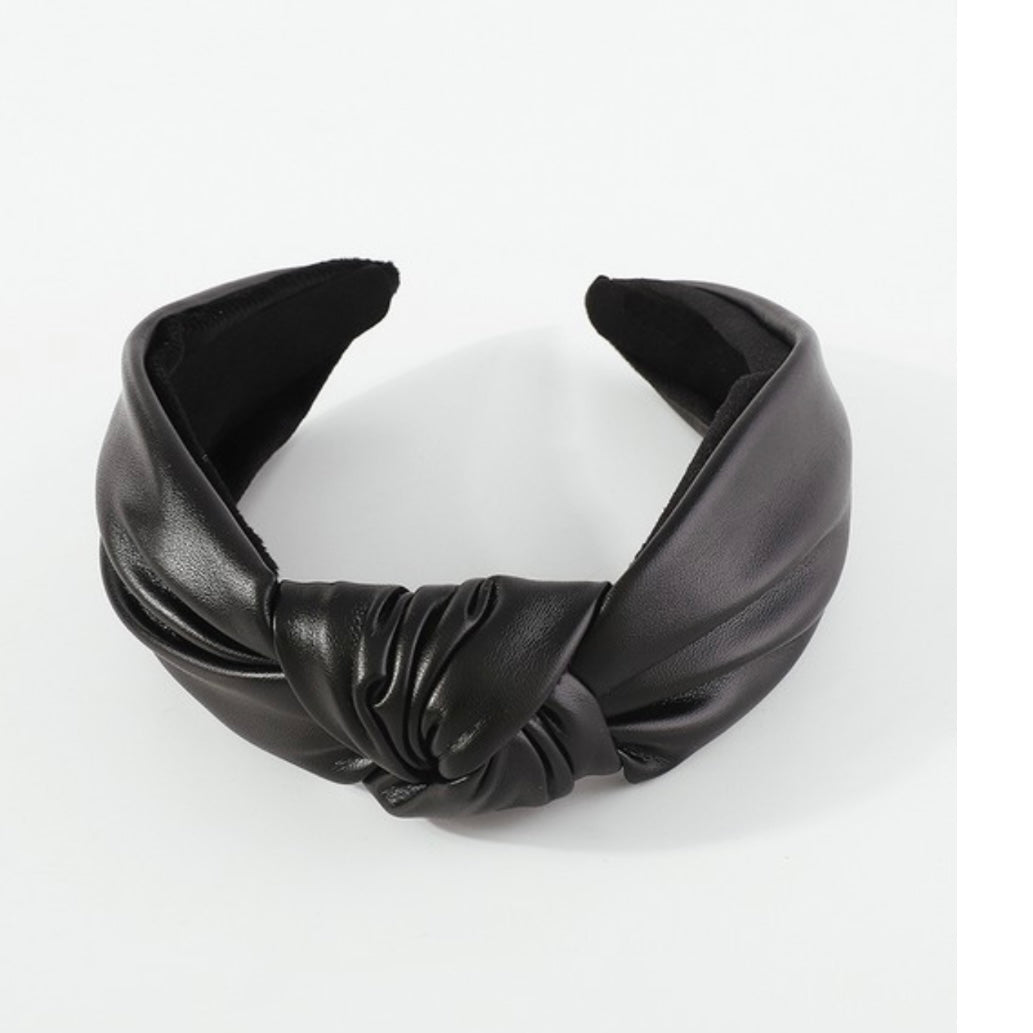 Soft Leather Top Knot Headband Soft Leather Top Knot Headband