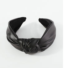 Load image into Gallery viewer, Soft Vegan Leather Topknot Headbands (4 Color Options)