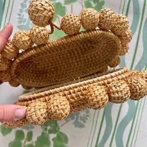 Rattan Bubble Clutch (Does not fit iPhone)