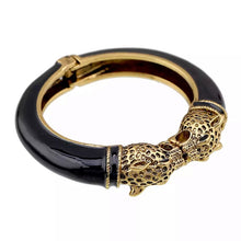 Load image into Gallery viewer, Black Antique Cheetah Cuff