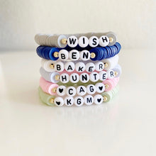 Load image into Gallery viewer, Personalized Heishi Beaded Bracelet (14 color options)