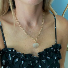 Load image into Gallery viewer, Gemstone Puffy Heart Necklace