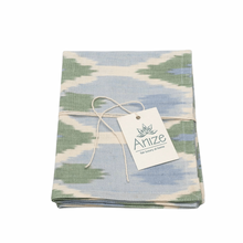 Load image into Gallery viewer, Diamond Ikat Dusty Green/Blue Tea Towel