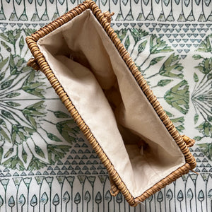 Woven Cane Rattan Basket Bag