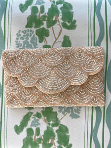Scalloped Beaded Clutch