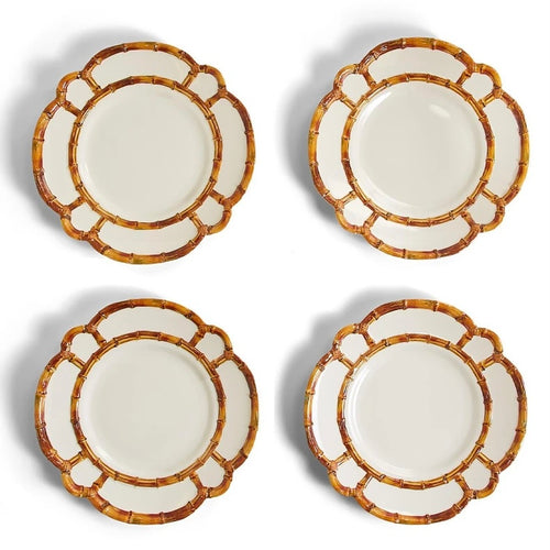 Bamboo Melamine Plates (Set of 4) - Two Size Options