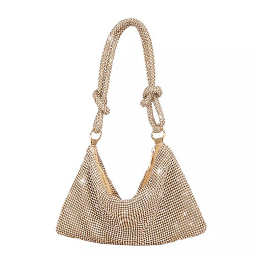 Knotted Rhinestone Bag (Gold)