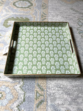 Load image into Gallery viewer, Sage Floral Square Tray