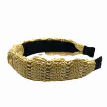 Load image into Gallery viewer, Scalloped Raffia Topknot Headbands (4 Color Options)