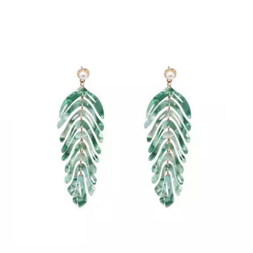 Palm Earrings (Mint)