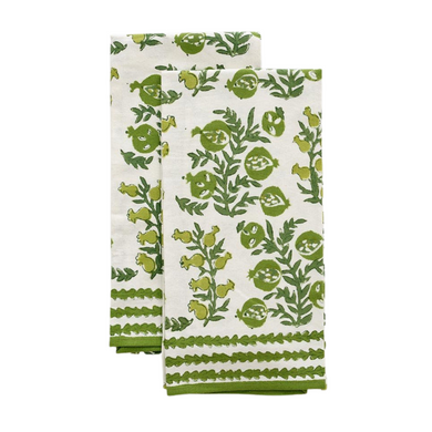 Pom Bells Green Tea Towel Set