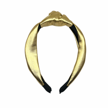 Load image into Gallery viewer, Metallic Gold Topknot Headband