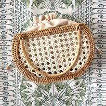 Load image into Gallery viewer, Woven Cane Rattan Basket Bag
